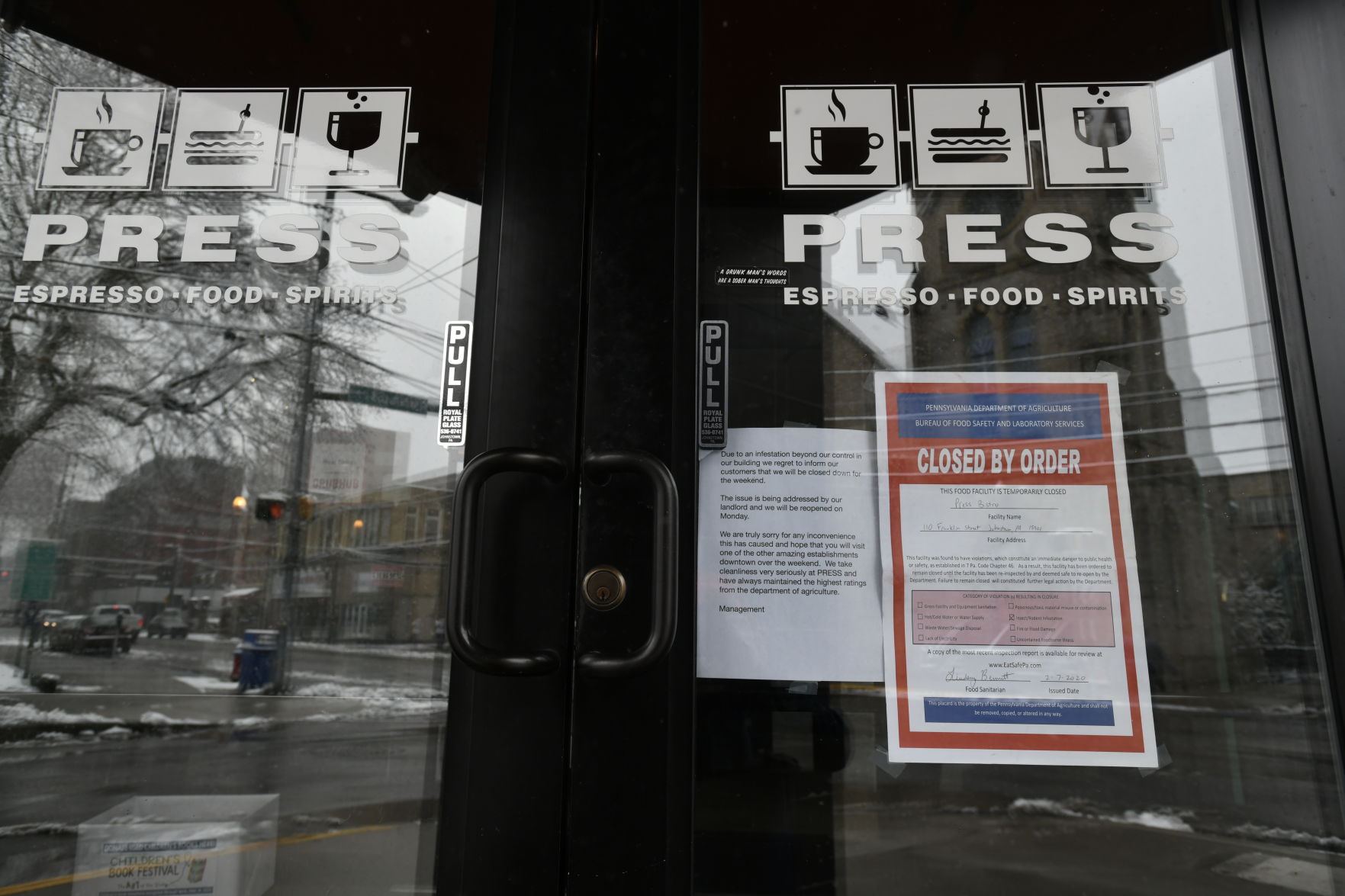 Press Bistro Closed